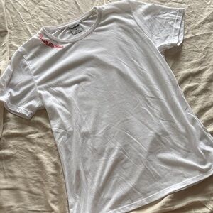 Hurley White T-Shirt with Red Detail